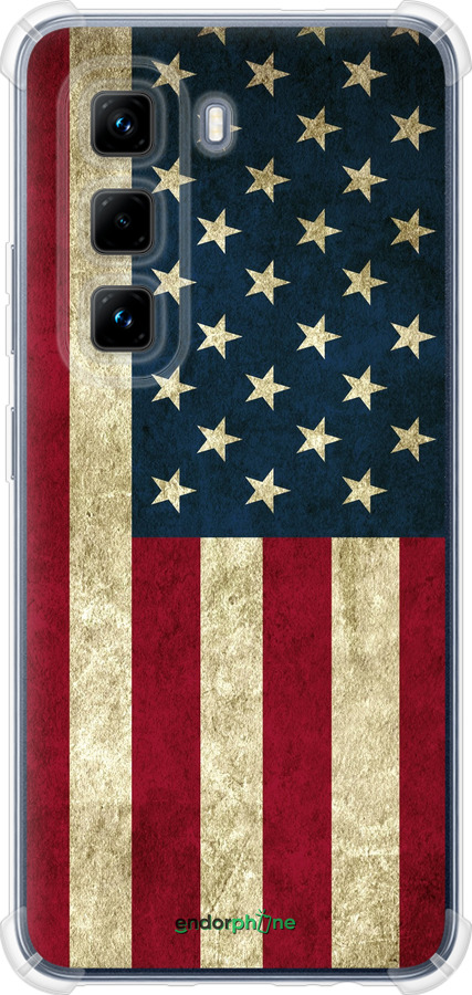 Силикон с усиленными углами чехол Флаг США для Infinix Hot 50 Pro 4G - 395sp-3871 изображение 