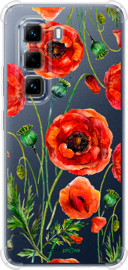Силикон с усиленными углами чехол Нарисованные маки для Infinix Hot 50 Pro 4G - 4278sp-3871 изображение 