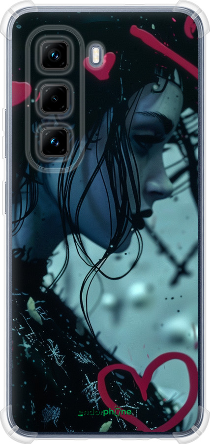 Силіконовий протиударний с посиленими кутами чехол XO Love v2 для Infinix Hot 50 Pro 4G - 6057sp-3871 изображение 