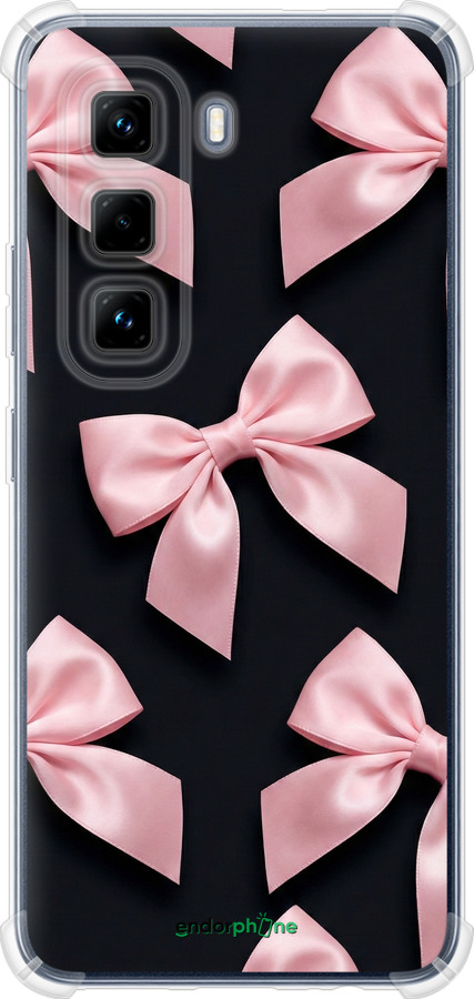 Силикон с усиленными углами чехол Coquette Ribbons Dark Coquette для Infinix Hot 50 Pro 4G - 6767sp-3871 изображение 