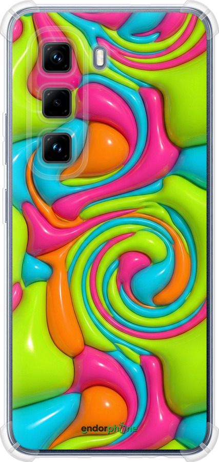 Силіконовий протиударний с посиленими кутами чехол Y2K Jelly Dream для Infinix Hot 50 Pro 4G - 6780sp-3871 изображение 