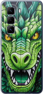 Силиконовый чехол Зелёный дракон для Infinix Hot 50 Pro 4G - 5816u-3871 изображение 