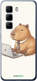 Силиконовый чехол 'Funny Capybara CEO Working' для Infinix Hot 50 Pro 4G изображение 1