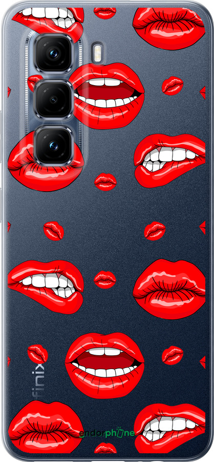 Силіконовий чехол Губи v3 для Infinix Hot 50 Pro 4G - 5477u-3871 изображение 