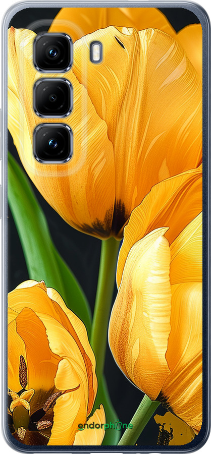 Силіконовий чехол Жовті тюльпани для Infinix Hot 50 Pro 4G - 5991u-3871 изображение 
