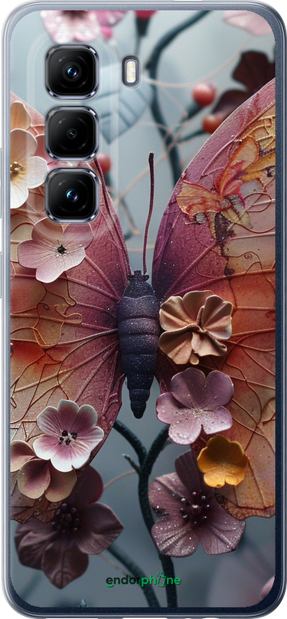 Силиконовый чехол Fairy Butterfly для Infinix Hot 50 Pro 4G - 6048u-3871 изображение 