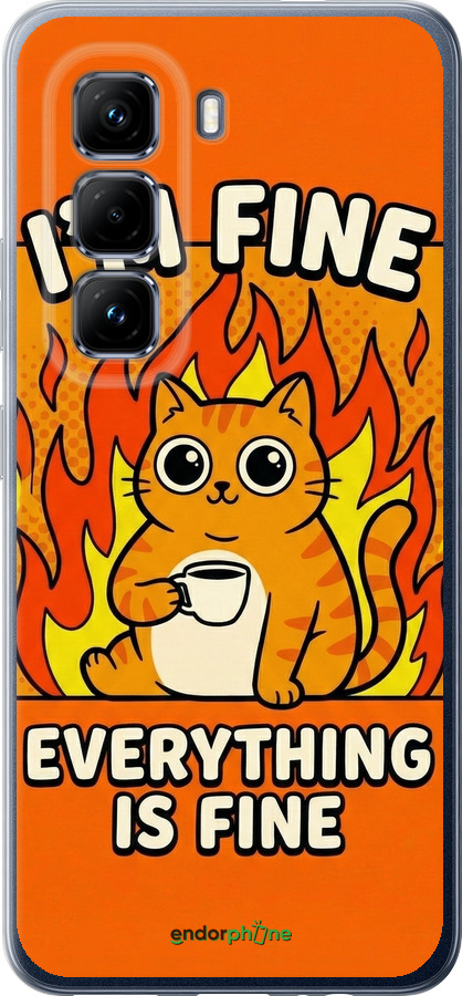 Силіконовий чехол Funny Cat для Infinix Hot 50 Pro 4G - 6786u-3871 изображение 