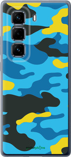 Силиконовый чехол Желто-голубой камуфляж для Infinix Hot 50 Pro+ 4G - 1084u-3870 изображение 