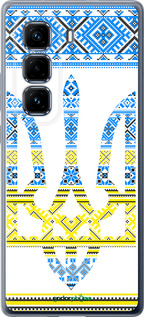 Силиконовый чехол Герб - вышиванка желто-голубая для Infinix Hot 50 Pro+ 4G - 1197u-3870 изображение 
