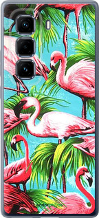 Силиконовый чехол Tropical background для Infinix Hot 50 Pro+ 4G - 4016u-3870 изображение 