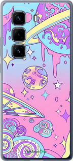 Силиконовый чехол Розовая галактика для Infinix Hot 50 Pro+ 4G - 4146u-3870 изображение 