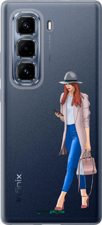 Силиконовый чехол Девушка 1 для Infinix Hot 50 Pro+ 4G - 4751u-3870 изображение 