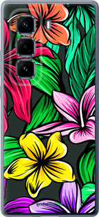 Силиконовый чехол Тропические цветы 1 для Infinix Hot 50 Pro+ 4G - 4753u-3870 изображение 