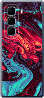Силиконовый чехол Синяя красная абстакция для Infinix Hot 50 Pro+ 4G - 5339u-3870 изображение 