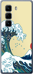 Силиконовый чехол Японские волны для Infinix Hot 50 Pro+ 4G - 5533u-3870 изображение 