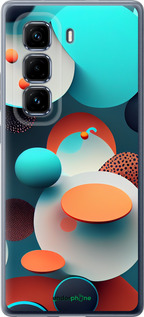 Силиконовый чехол Горошек абстракция для Infinix Hot 50 Pro+ 4G - 5608u-3870 изображение 