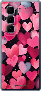 Силиконовый чехол Сердечки 4 для Infinix Hot 50 Pro+ 4G - 5662u-3870 изображение 