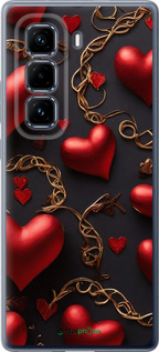 Силіконовий чехол Сердечки для Infinix Hot 50 Pro+ 4G - 5831u-3870 изображение 