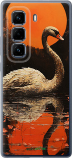 Силиконовый чехол Лебедь для Infinix Hot 50 Pro+ 4G - 5964u-3870 изображение 