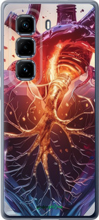 Силиконовый чехол Crystal Heart для Infinix Hot 50 Pro+ 4G - 6070u-3870 изображение 