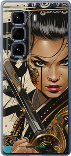 Силиконовый чехол Воительница ветров для Infinix Hot 50 Pro+ 4G - 6077u-3870 изображение 