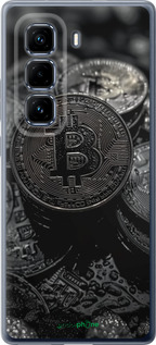 Силиконовый чехол Black Bitcoin для Infinix Hot 50 Pro+ 4G - 6090u-3870 изображение 