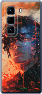 Силіконовий чехол Обличчя в полум'ї для Infinix Hot 50 Pro+ 4G - 6127u-3870 изображение 