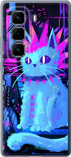 Силиконовый чехол Кот панк для Infinix Hot 50 Pro+ 4G - 6311u-3870 изображение 