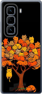 Силиконовый чехол Дерево и котики для Infinix Hot 50 Pro+ 4G - 6516u-3870 изображение 