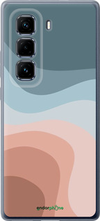 Силиконовый чехол С синими и розовыми волнами в стиле ретро для Infinix Hot 50 Pro+ 4G - 6532u-3870 изображение 