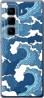 Силиконовый чехол Абстрактный рисунок морских волн для Infinix Hot 50 Pro+ 4G - 6538u-3870 изображение 