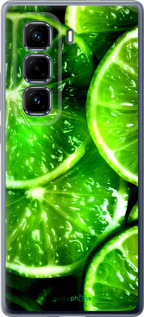 Силіконовий чехол Зелені часточки лимона для Infinix Hot 50 Pro+ 4G - 852u-3870 изображение 