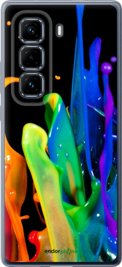 Силіконовий чехол Бризки фарби для Infinix Hot 50 Pro+ 4G - 3957u-3870 изображение 