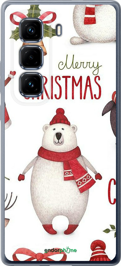 Силіконовий чехол Merry Christmas для Infinix Hot 50 Pro+ 4G - 4106u-3870 изображение 