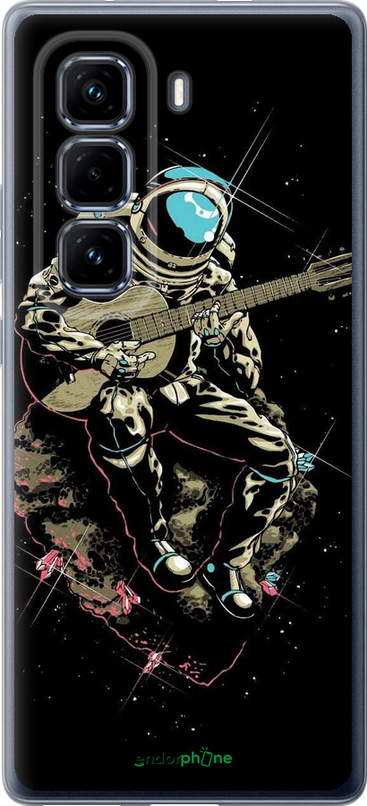 Силиконовый чехол Космонавт с гиратой для Infinix Hot 50 Pro+ 4G - 4138u-3870 изображение 
