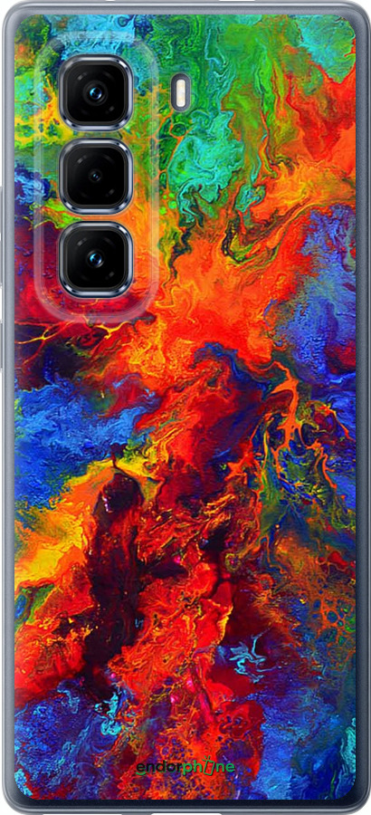 Силиконовый чехол Акварель на холсте для Infinix Hot 50 Pro+ 4G - 4150u-3870 изображение 