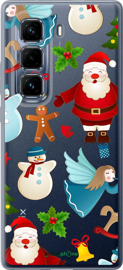 Силиконовый чехол Новогодний 1 для Infinix Hot 50 Pro+ 4G - 4614u-3870 изображение 