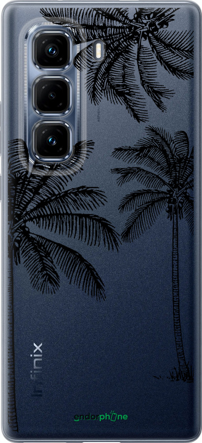 Силиконовый чехол Пальмы1 для Infinix Hot 50 Pro+ 4G - 4634u-3870 изображение 