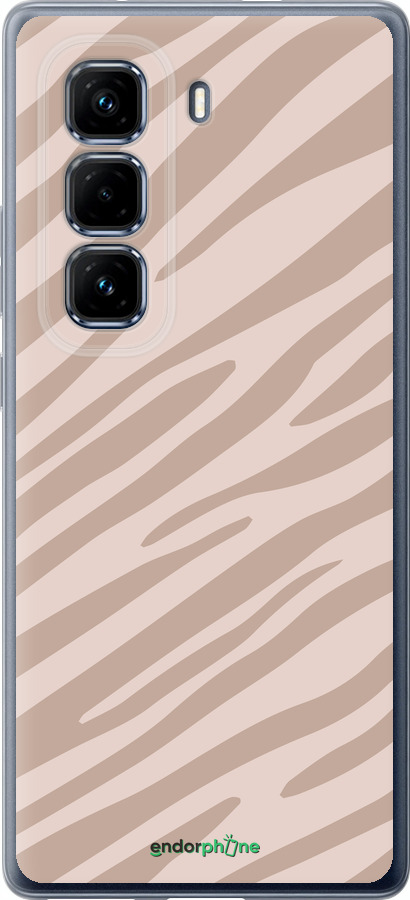 Силиконовый чехол Зебра беж для Infinix Hot 50 Pro+ 4G - 4875u-3870 изображение 