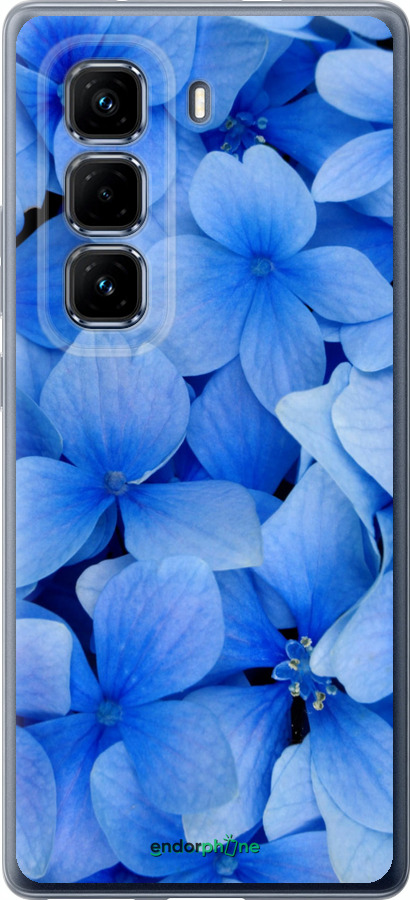 Силиконовый чехол Синие цветы для Infinix Hot 50 Pro+ 4G - 526u-3870 изображение 