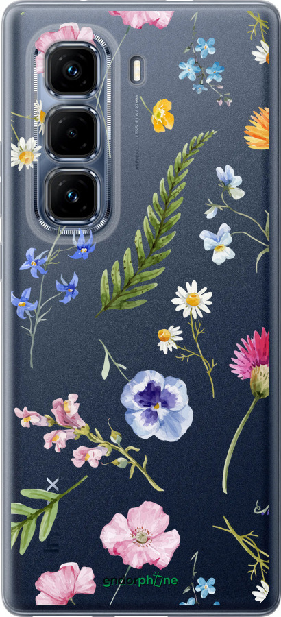 Силиконовый чехол Цветочный фон v2 для Infinix Hot 50 Pro+ 4G - 5472u-3870 изображение 