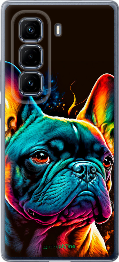 Силіконовий чехол Яскравий бульдог для Infinix Hot 50 Pro+ 4G - 5547u-3870 изображение 