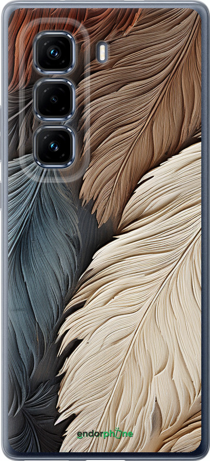 Силиконовый чехол Листья в стиле бохо для Infinix Hot 50 Pro+ 4G - 5643u-3870 изображение 