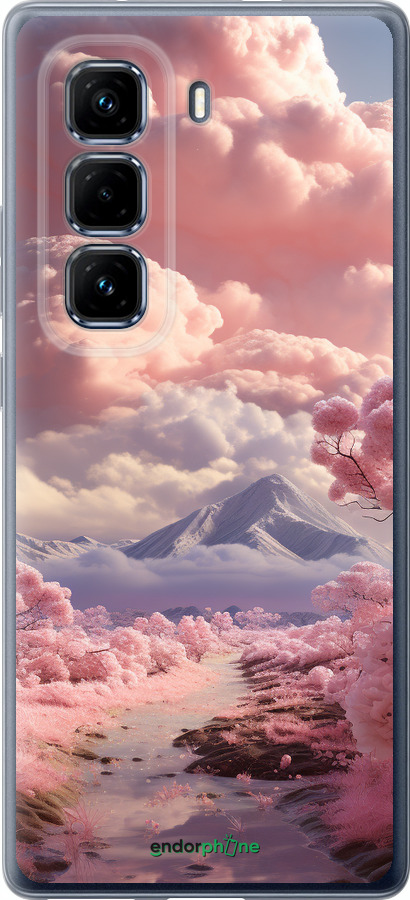Силиконовый чехол Розовые облака для Infinix Hot 50 Pro+ 4G - 5660u-3870 изображение 