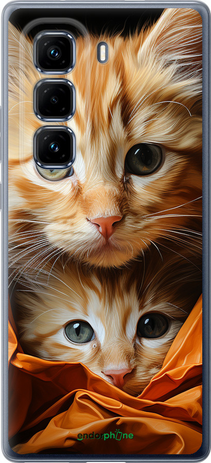 Силиконовый чехол Котики 2 для Infinix Hot 50 Pro+ 4G - 5664u-3870 изображение 