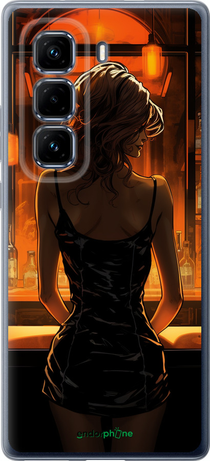 Силиконовый чехол Чехол для телефона Девушка в баре для Infinix Hot 50 Pro+ 4G - 5947u-3870 изображение 
