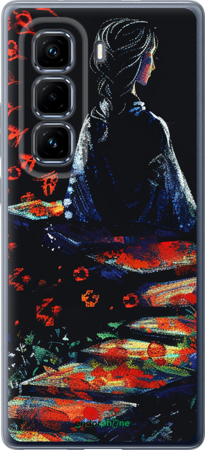 Силиконовый чехол Мечтательная девушка для Infinix Hot 50 Pro+ 4G - 6042u-3870 изображение 