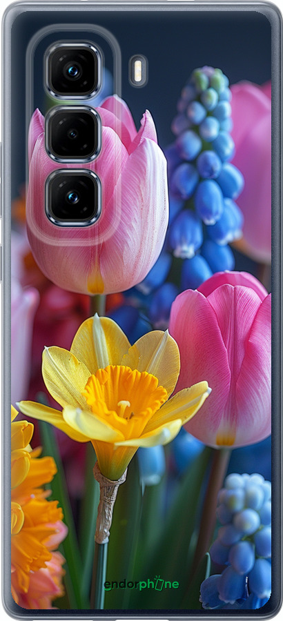 Силиконовый чехол Весенние цветы для Infinix Hot 50 Pro+ 4G - 6058u-3870 изображение 