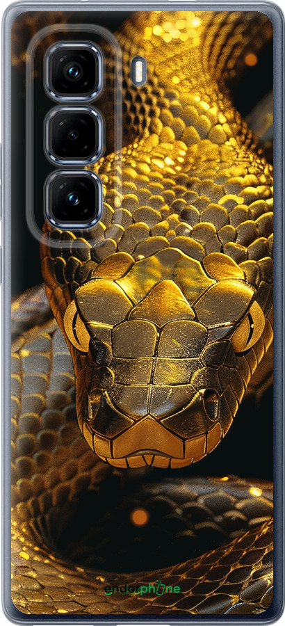 Силиконовый чехол Golden snake для Infinix Hot 50 Pro+ 4G - 6072u-3870 изображение 