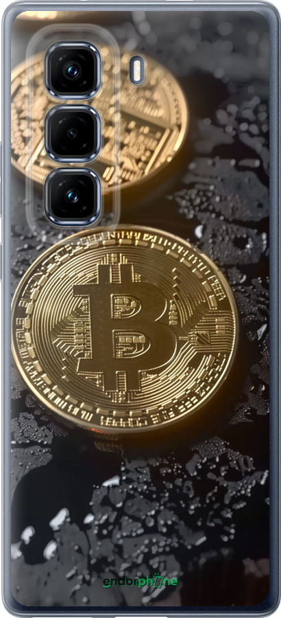 Силиконовый чехол Вулканический Bitcoin для Infinix Hot 50 Pro+ 4G - 6092u-3870 изображение 